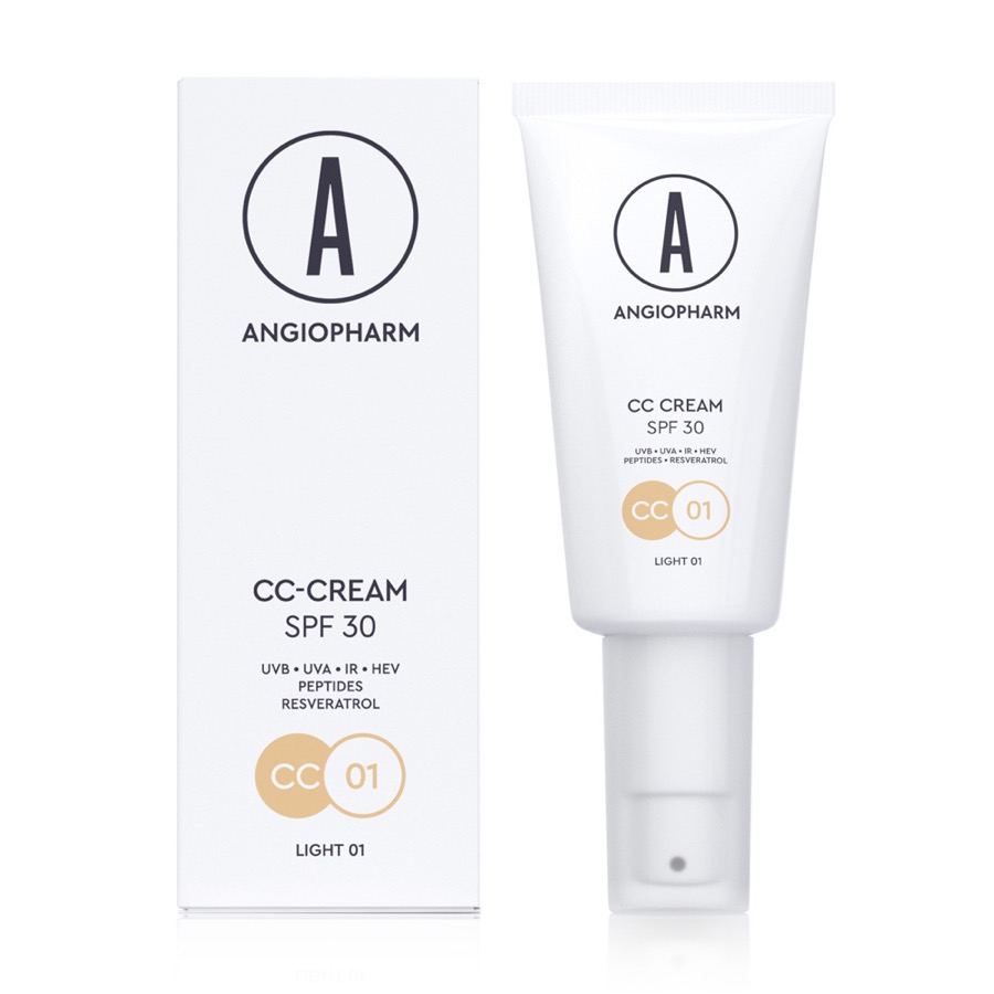 Сс-крем SPF 30 light 01, 30 мл — Ангиофарм, домашний уход